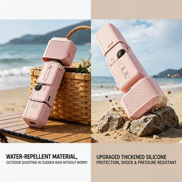 Funda de silicona 4 en 1 para DJI Osmo Pocket 4, kit de protección integral, antigolpes y antiarañazos, con cordón.