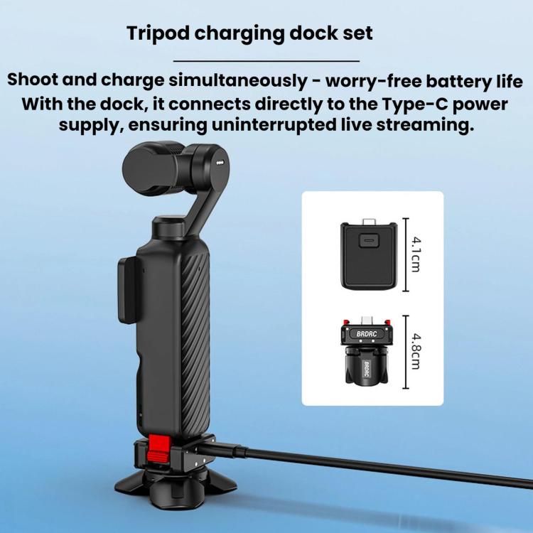 Soporte magnético para trípode BRDRC para DJI Osmo Pocket 4 / 3 / Insta360 X5