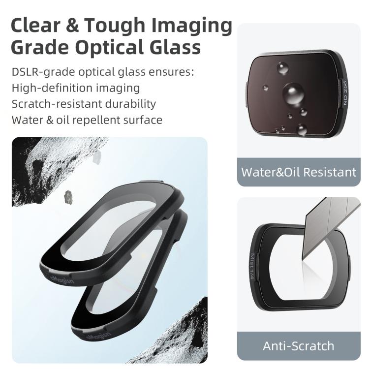Filtro de lente magnético aMagisn para DJI Osmo Pocket 4/3, Adjustable CPL, VND  1-5 Stop, VND 6-10 Stop, Black Mist 1/4, ND4/16/64/256, ND1000