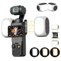 Luz de relleno magnética para DJI Osmo Pocket 4/3, 3 modos de color, portátil, recargable, para vlogs y vídeos., 2pcs /Pack