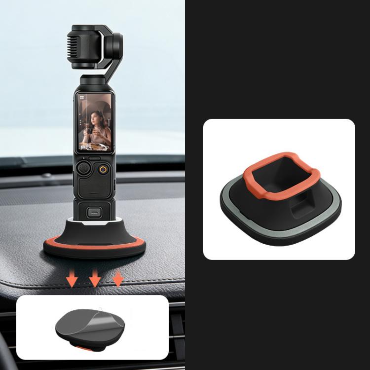 Soporte de escritorio antideslizante de silicona para DJI Osmo Pocket 4/3 con adhesivo nano reutilizable para salpicadero de coche.