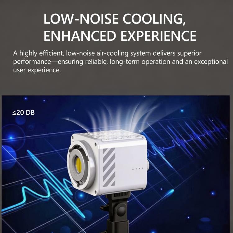 Luz de vídeo DENGWEI MT-80Bi de 80 W con LED COB bicolor de salida continua (2700 K-6500 K) y un índice de reproducción cromática (CRI) de más de 96., EU Plug, US Plug, UK Plug