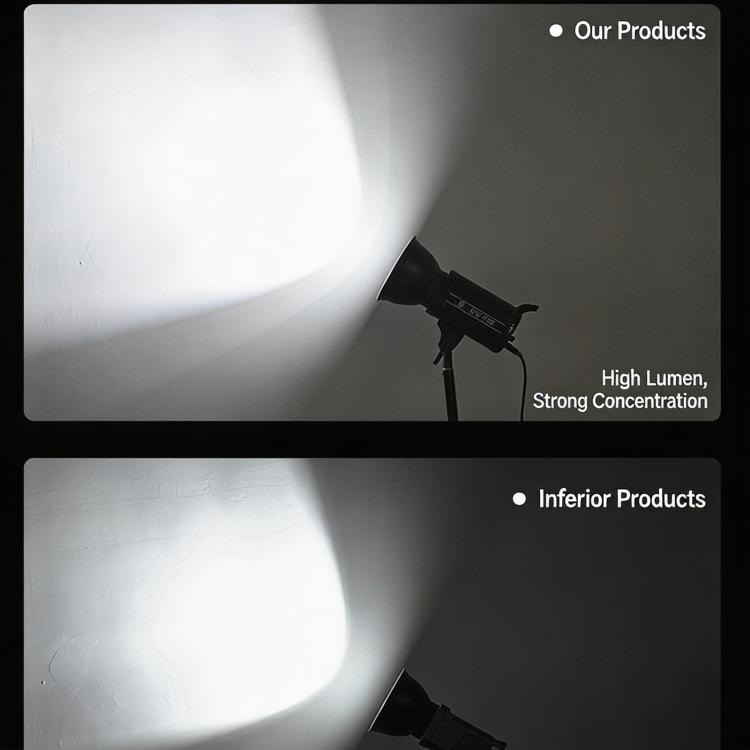 Lámpara de estudio DENGWEI DW100D de 100 W con LED COB, luz de vídeo, balance de luz diurna y salida continua., EU Plug, US Plug, UK Plug