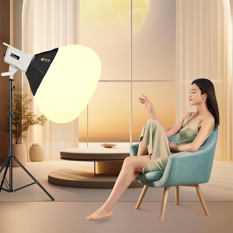 Luz de vídeo LED DENGWEI LA100Bi de 100 W con LED COB de salida continua para transmisión en directo, luz de estudio bicolor de 2700 K a 6500 K., EU Plug, US Plug, UK Plug