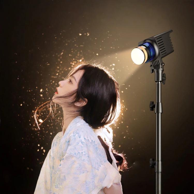 Foco LED COB DENGWEI de 50 W para cabello, ideal para transmisiones en vivo, bicolor (3000 K-6500 K), para estudio, con enfoque ajustable., EU Plug, US Plug, UK Plug