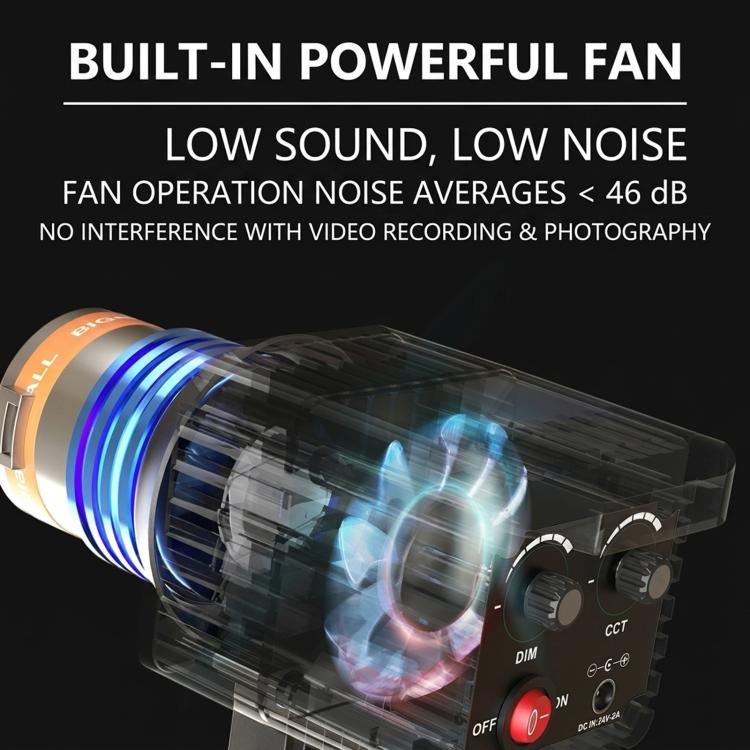 Foco LED COB DENGWEI de 50 W para cabello, ideal para transmisiones en vivo, bicolor (3000 K-6500 K), para estudio, con enfoque ajustable., EU Plug, US Plug, UK Plug