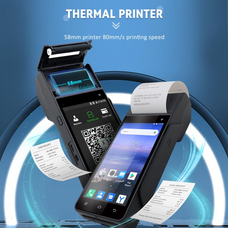 Terminal de punto de venta móvil para supermercados Z90F, caja registradora portátil con función NFC para tarjetas de crédito., EU Plug