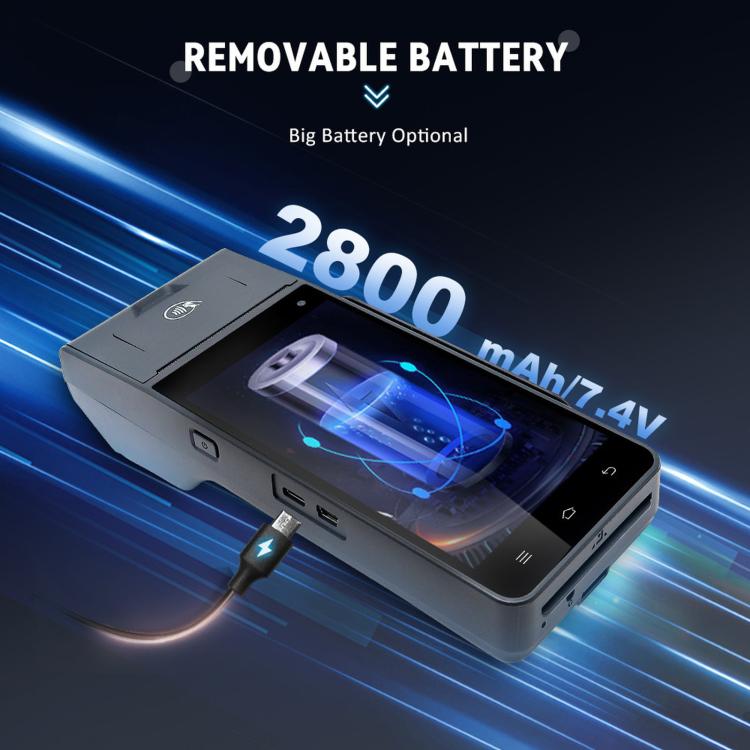 Terminal de punto de venta móvil para supermercados Z90F, caja registradora portátil con función NFC para tarjetas de crédito., EU Plug