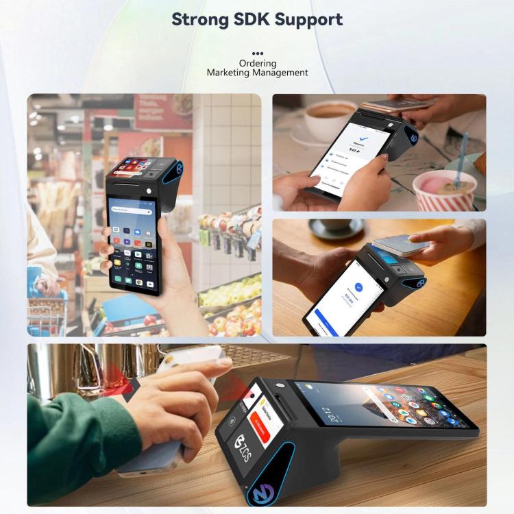 Caja registradora TPV portátil Android Z108, dispositivo de pago con escaneo táctil de doble pantalla para supermercados y restaurantes., 2.6 inch EU Plug, 3.9 inch EU Plug