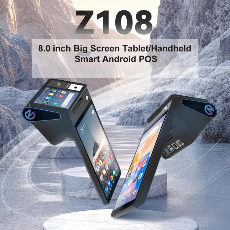 Caja registradora TPV portátil Android Z108, dispositivo de pago con escaneo táctil de doble pantalla para supermercados y restaurantes., 2.6 inch EU Plug, 3.9 inch EU Plug