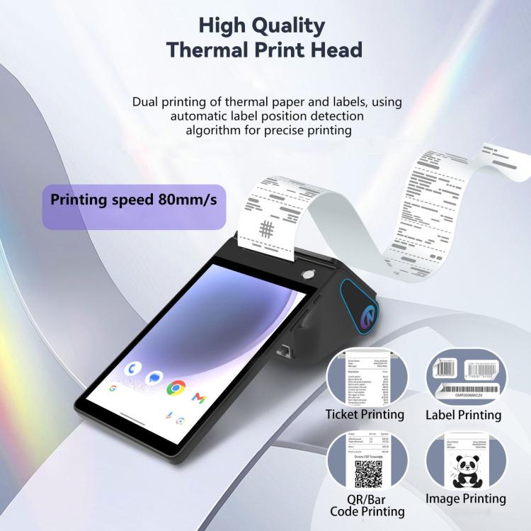Caja registradora TPV portátil Android Z108, dispositivo de pago con escaneo táctil de doble pantalla para supermercados y restaurantes., 2.6 inch EU Plug, 3.9 inch EU Plug