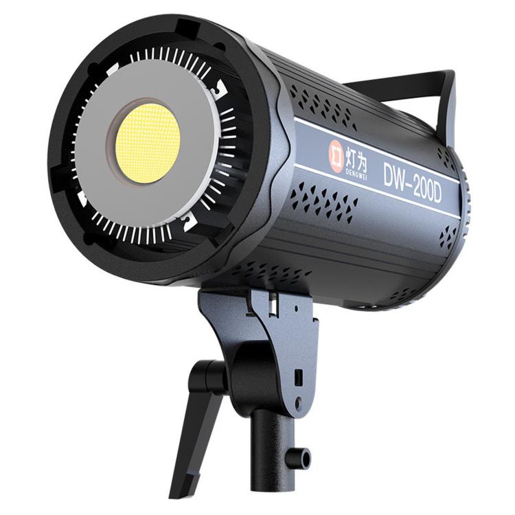 Lámpara de estudio DENGWEI DW200D de 200 W con LED COB y salida continua, balance de luz diurna., EU Plug, US Plug, UK Plug