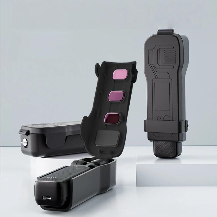 Funda protectora rígida para gimbal DJI Osmo Pocket 3 con almacenamiento integrado para 3 filtros y cubierta resistente a los arañazos.