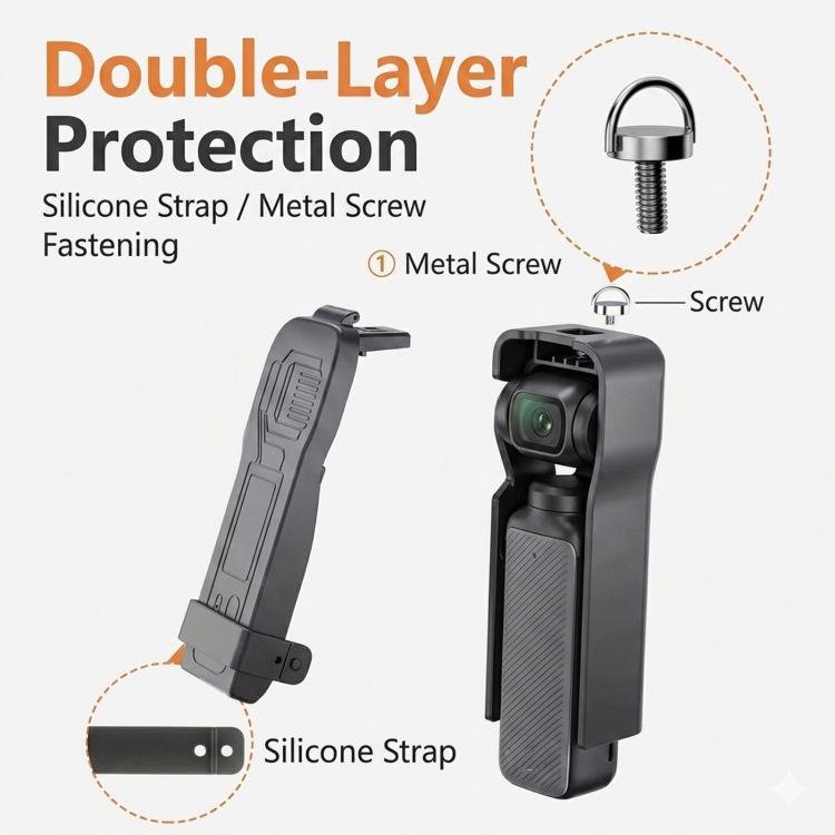 Funda protectora rígida para gimbal DJI Osmo Pocket 3 con almacenamiento integrado para 3 filtros y cubierta resistente a los arañazos.
