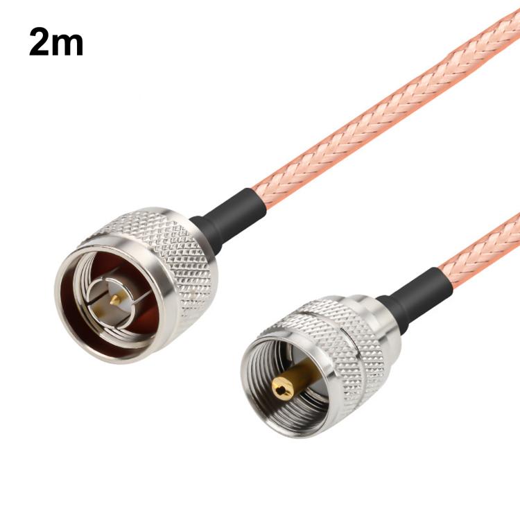 Cable de extensión coaxial RF RG316 con conector UHF macho a conector N macho, 0.1m, 0.15m, 0.3m, 1m, 2m, 3m, 5m