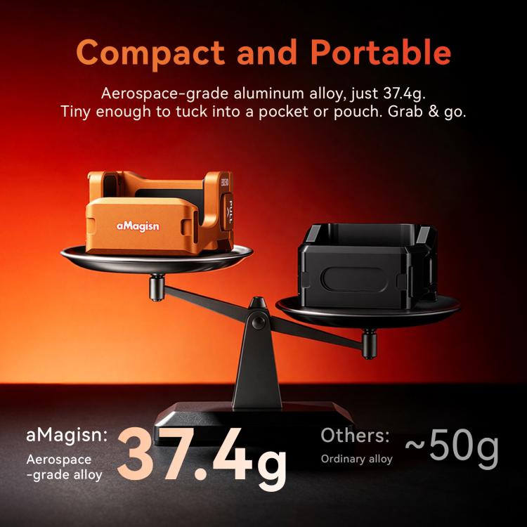 Jaula metálica multifuncional para cámara DJI Osmo Pocket 4 y Pocket 3 aMagisn con soporte para zapata fría, rosca de doble punta y de 1/4 de pulgada, adaptador de liberación rápida magnético compatible.