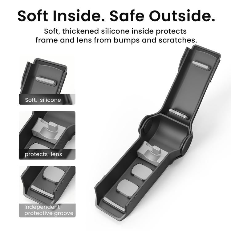 Funda protectora aMagisn de una sola pieza con tapa abatible, resistente a los impactos, de ABS, con compartimento magnético integrado para el filtro, para DJI Osmo Pocket 4.