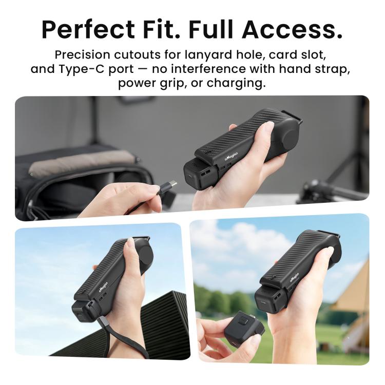 Funda protectora aMagisn de una sola pieza con tapa abatible, resistente a los impactos, de ABS, con compartimento magnético integrado para el filtro, para DJI Osmo Pocket 4.