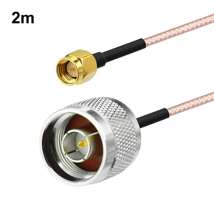 Cable de extensión de antena coaxial RF RG316 con conector SMA macho a conector N macho., 0.1m, 0.15m, 0.3m, 1m, 2m, 3m, 5m
