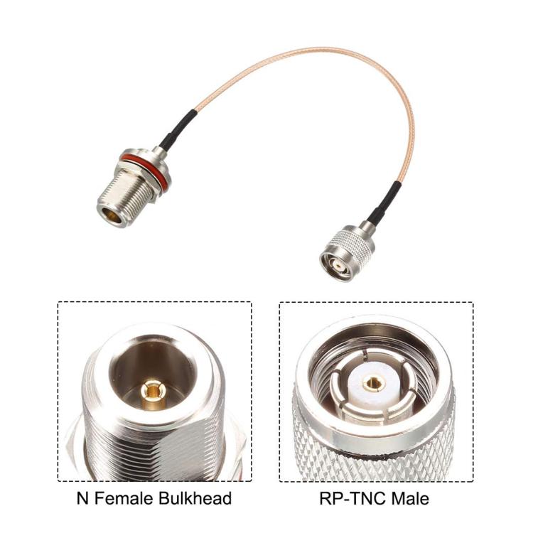 Cable coaxial RG316 TNC macho a N hembra, 0.1m, 0.15m, 0.3m, 1m, 2m, 3m, 5m