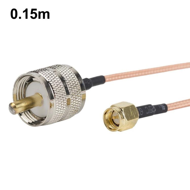 Cable de conexión RF RG316 con conector SMA macho a conector PL259 UHF macho, 0.1m, 0.15m, 0.3m, 1m, 2m, 3m, 5m