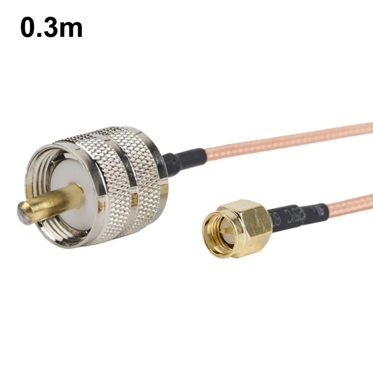 Cable de conexión RF RG316 con conector SMA macho a conector PL259 UHF macho, 0.1m, 0.15m, 0.3m, 1m, 2m, 3m, 5m