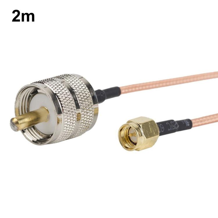 Cable de conexión RF RG316 con conector SMA macho a conector PL259 UHF macho, 0.1m, 0.15m, 0.3m, 1m, 2m, 3m, 5m
