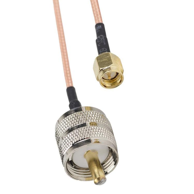 Cable de conexión RF RG316 con conector SMA macho a conector PL259 UHF macho, 0.1m, 0.15m, 0.3m, 1m, 2m, 3m, 5m