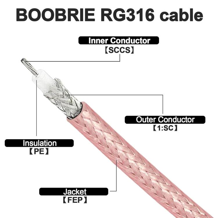 Cable de conexión RF RG316 con conector SMA macho a conector PL259 UHF macho, 0.1m, 0.15m, 0.3m, 1m, 2m, 3m, 5m