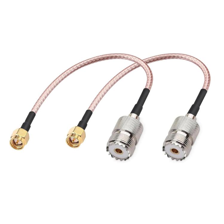 Cable coaxial RG316 con conector SMA macho a conector UHF hembra S0239 y cable de extensión RF., 0.1m, 0.15m, 0.3m, 1m, 2m, 3m, 5m