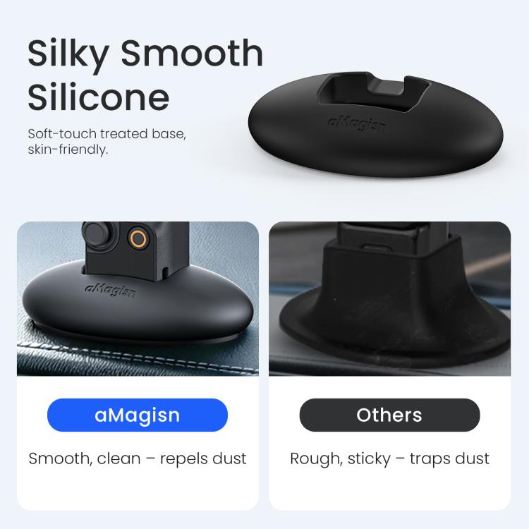 Soporte de escritorio de silicona aMagisn antideslizante para DJI Osmo Pocket 4/3 con base adhesiva. Soporte para salpicadero de coche.