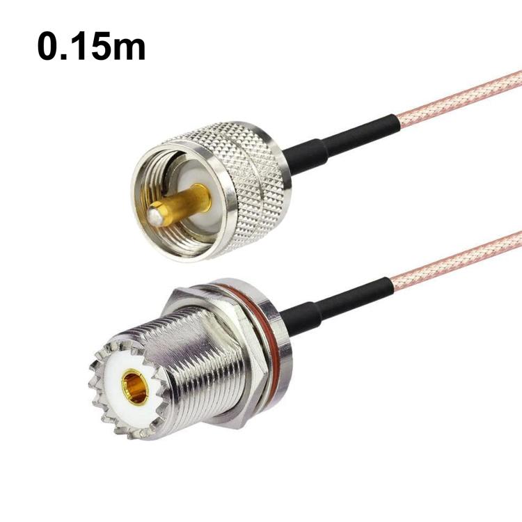Cable RF UHF PL-259 a SO-239 macho a hembra RG316, 0.1m, 0.15m, 0.3m, 1m, 2m, 3m, 5m