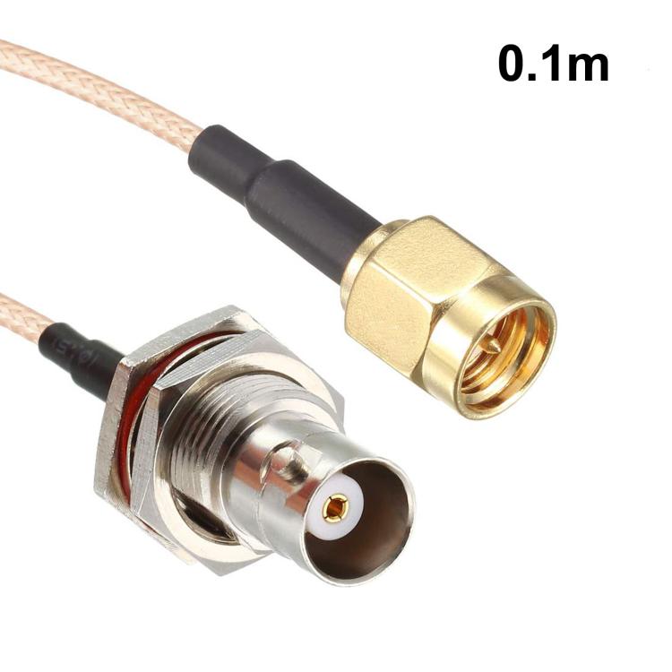 Cable coaxial RF RG316 con conector SMA macho a conector BNC hembra, 0.1m, 0.15m, 0.3m, 1m, 2m, 3m, 5m