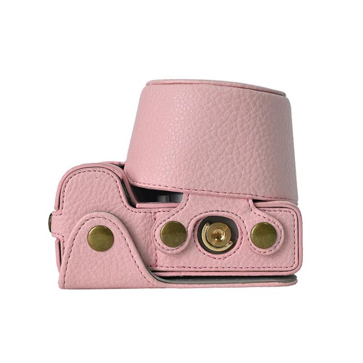 Funda protectora de piel sintética para cámara Sony ZV-E10 II / ZV-E10M2, con correa para el hombro.