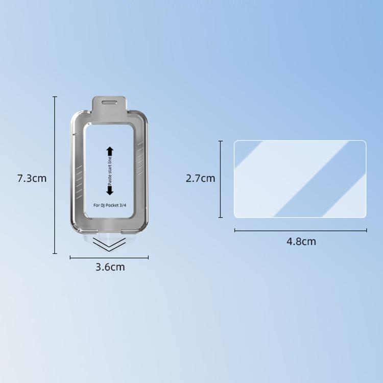 Aplicador de protector de pantalla de vidrio templado AR BRDRC para DJI Osmo Pocket 4 / 3