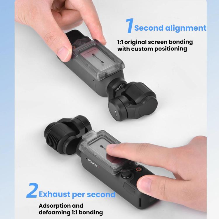 Aplicador de protector de pantalla de vidrio templado AR BRDRC para DJI Osmo Pocket 4 / 3