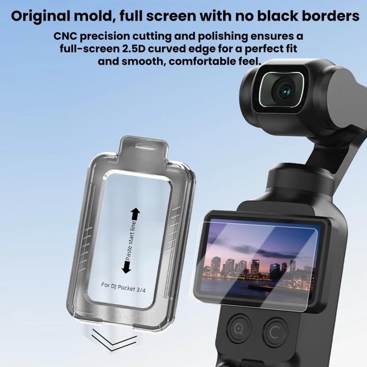 Aplicador de protector de pantalla de vidrio templado AR BRDRC para DJI Osmo Pocket 4 / 3