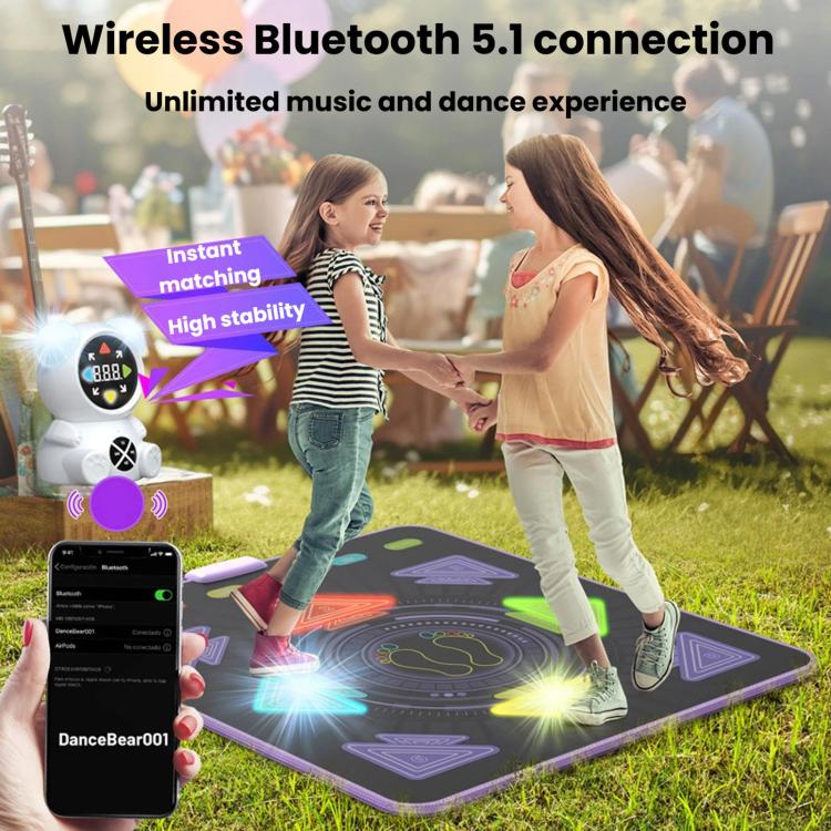 Alfombra de baile luminosa para niños, máquina de baile musical inalámbrica para fitness.