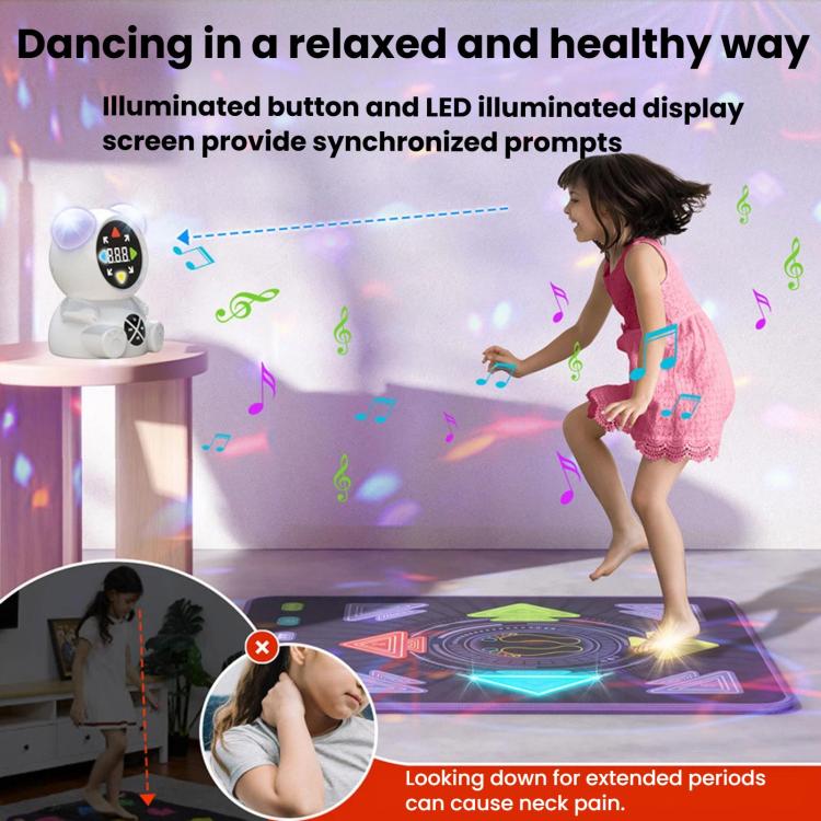 Alfombra de baile luminosa para niños, máquina de baile musical inalámbrica para fitness.