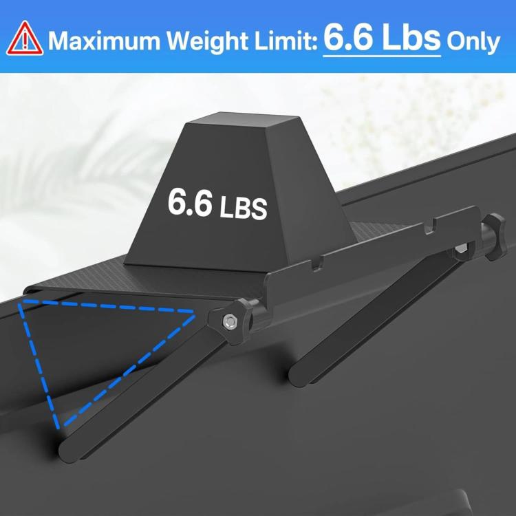 Estante superior ajustable para TV de 13 pulgadas, montado en la pared.