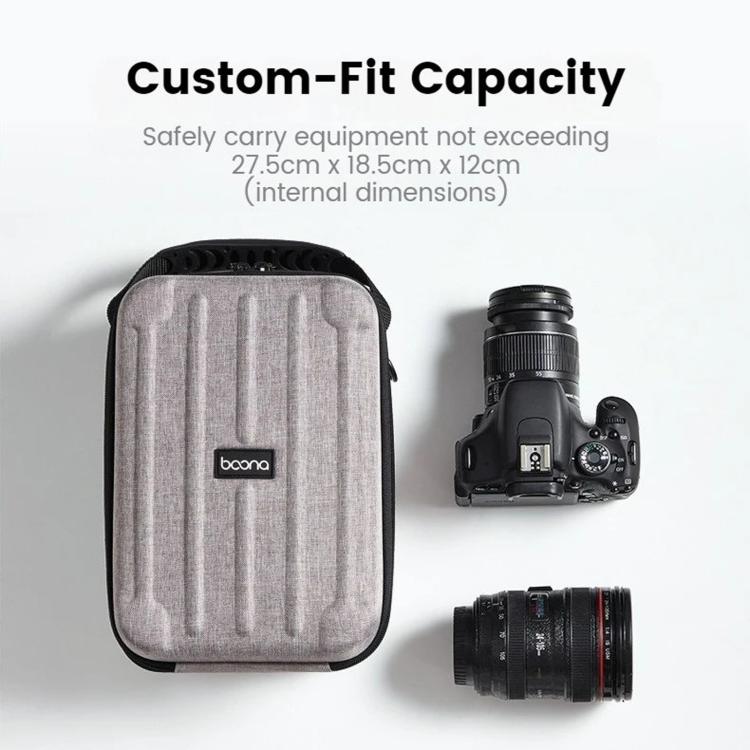 Baona FH002 Bolso bandolera de un solo hombro para cámara, portátil, con funda protectora rígida de EVA.