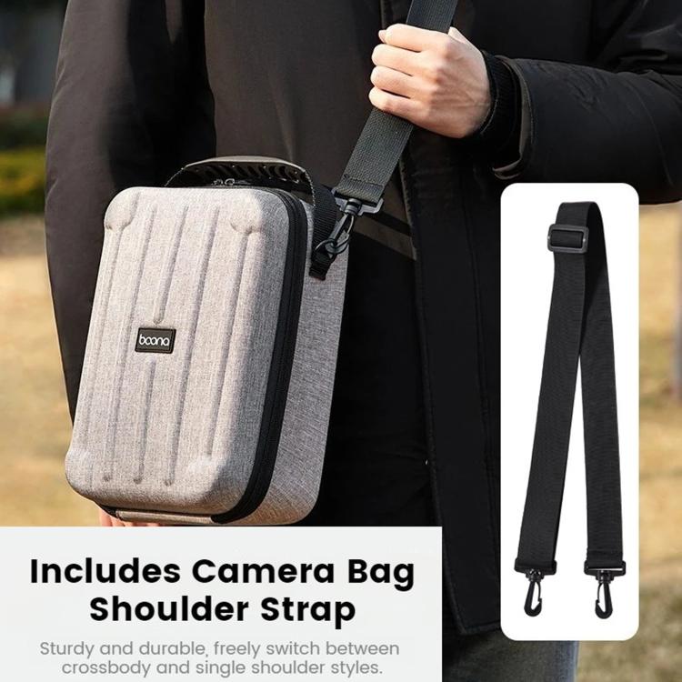 Baona FH002 Bolso bandolera de un solo hombro para cámara, portátil, con funda protectora rígida de EVA.