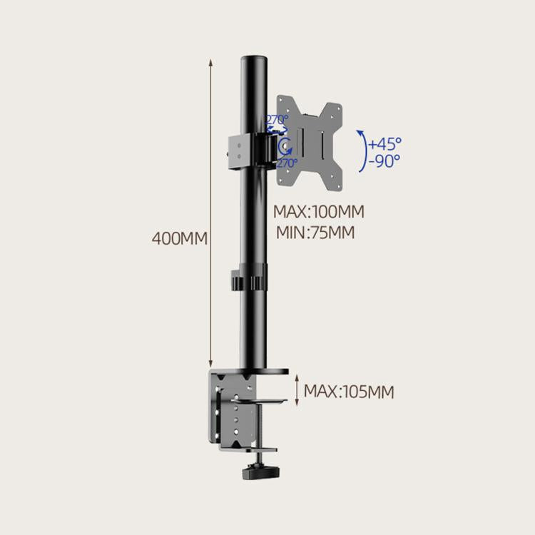Soporte de escritorio giratorio y ajustable en altura para monitores de computadora de 10 a 32 pulgadas., ZX-MT010
