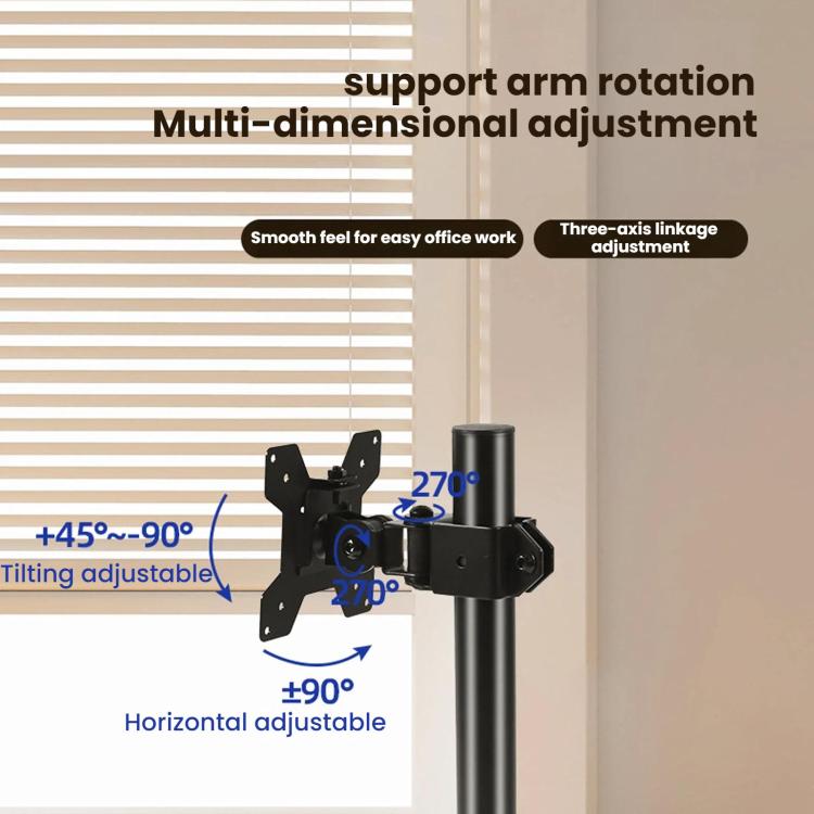 Soporte de escritorio giratorio y ajustable en altura para monitores de computadora de 10 a 32 pulgadas., ZX-MT010