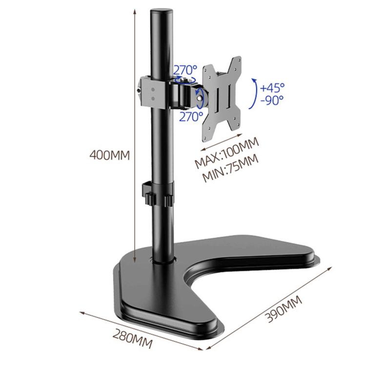 Brazo voladizo de escritorio para monitor de computadora de 10 a 32 pulgadas con soporte de metal reforzado, ZX-MT010V