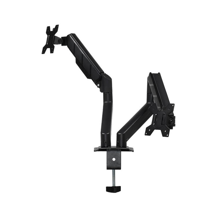 Soporte neumático de 32 pulgadas para monitor de computadora de doble pantalla con altura ajustable, DY-02