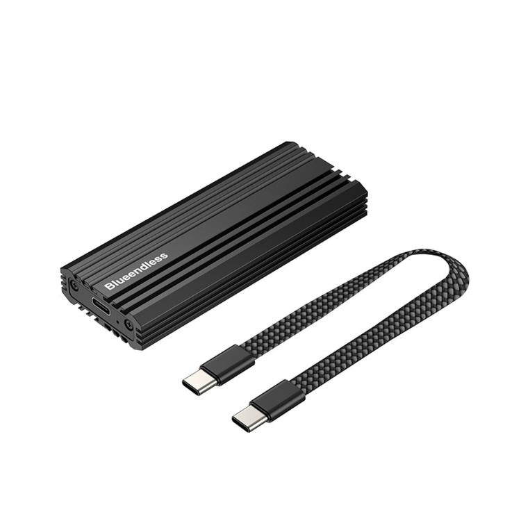 Carcasa para SSD M.2 NVMe Blueendless M6NA de 20 Gbps, USB 3.2 Gen 2x2 Tipo-C, carcasa de aluminio para discos duros externos 2230/2242/2260/2280 de hasta 8 TB., M6NA