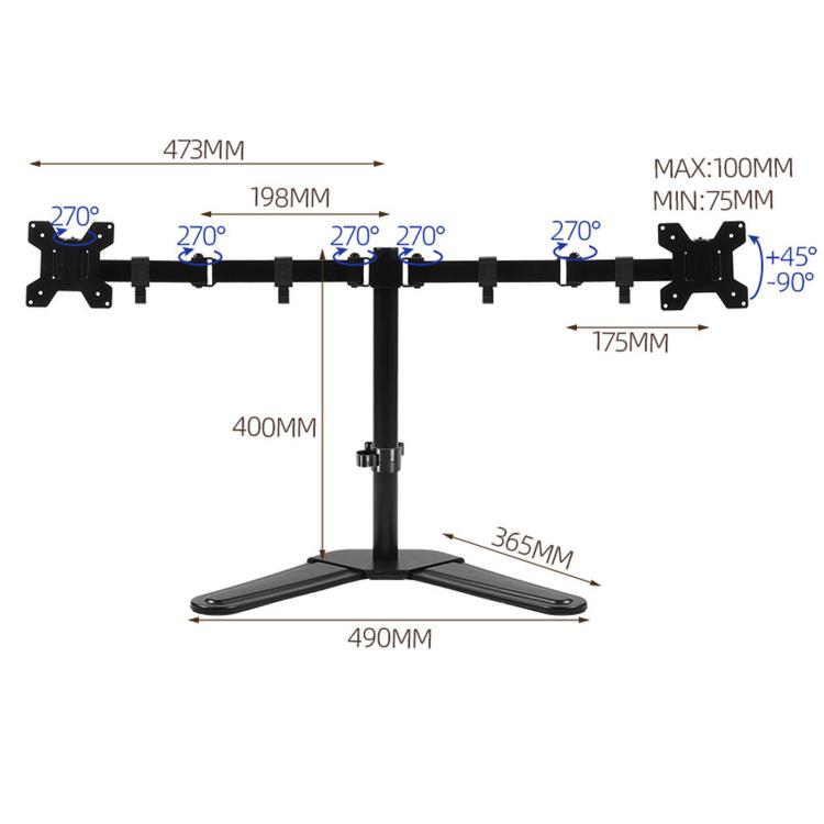 Soporte para monitor de 10 a 32 pulgadas, con brazo articulado, giratorio y de altura ajustable., ZX-01