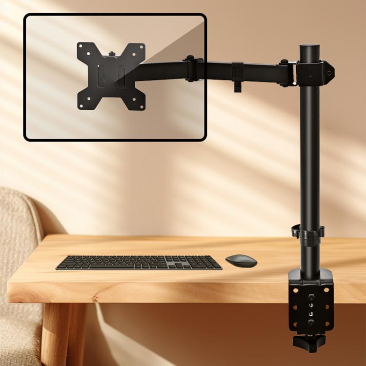 Soporte mecánico giratorio de un solo brazo para monitor de computadora con abrazadera de escritorio, ZX-MT011