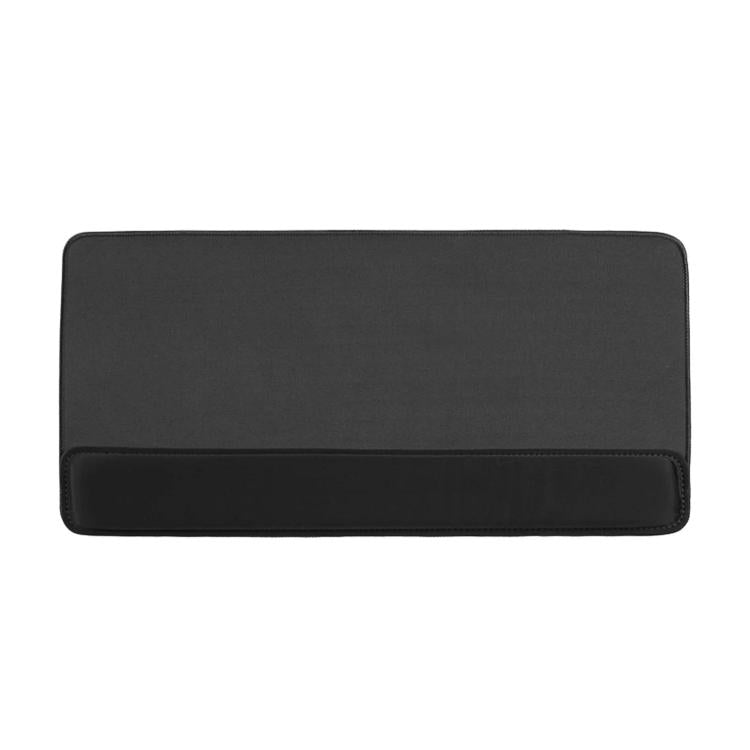 Large Integrated Wrist Rest Mouse Pad & Desk Mat, Office Gaming Wrist Support Keyboard Hand Rest, Large Black, Large Black Red Side